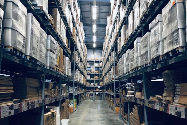 Clean organized modern warehouse storage facility
